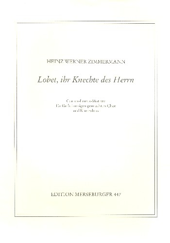 Lobet ihr Knechte des Herrn für gem Chor und Kontrabaß