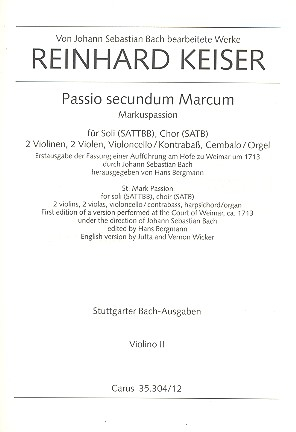 Markuspassion für Soli (SATTBB), Chor, Orchester und Orgel