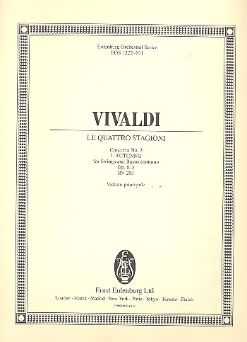 Konzert F-Dur op.8,3 RV293 für Violine, Streichorchester und Bc