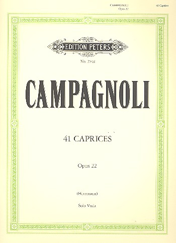 41 Capricen op.22 für Viola