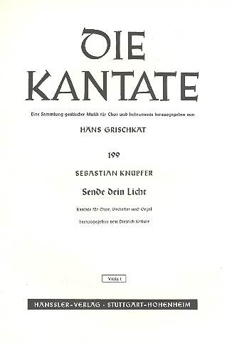 Sende dein Licht für gem Chor, Orchester und Orgel