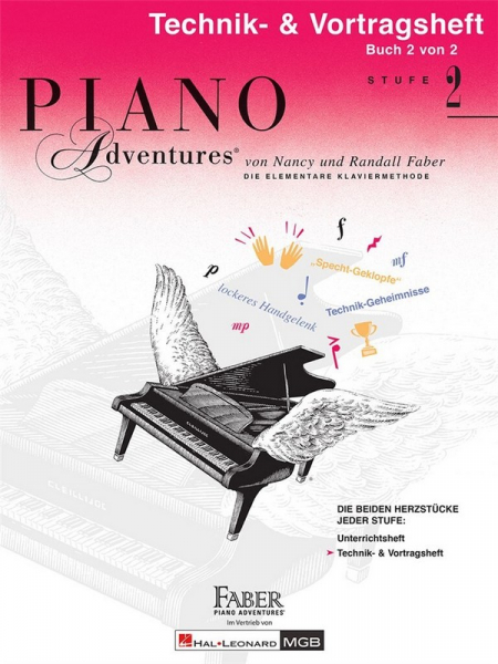 Piano Adventures Stufe 2 - Technik- und Vortragsheft Band 2 für Klavier