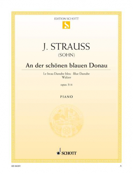 An der schönen blauen Donau op. 314 für Klavier