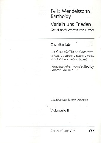 Verleih uns Frieden gnädiglich Choralkantate für Chor und Orchester