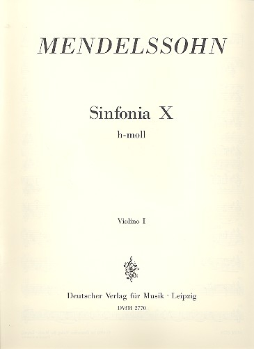 Sinfonia h-Moll Nr.10 für Streichorchester