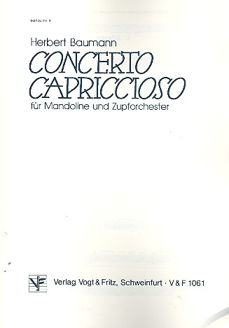 Concerto capriccioso für Mandoline und Zupforchester