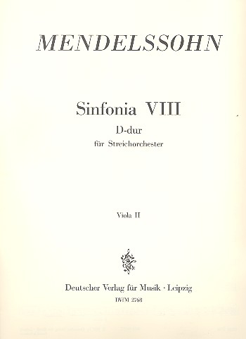 Sinfonia D-Dur Nr.8 für Streichorchester