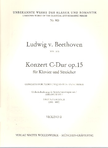 Konzert C-Dur Nr.1 op.15 für Klavier und Streicher