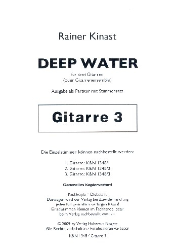 Deep Water für 3 Gitarren (Ensemble)