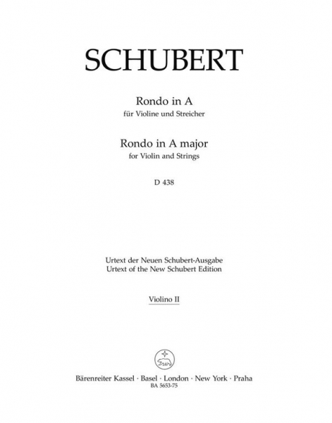 Rondo A-Dur D438 für Violine und Streicher (Streichorchester)