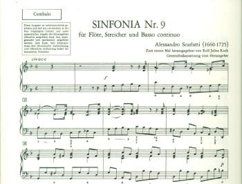 Sinfonia g-Moll Nr.9 für Flöte, Streicher und Bc