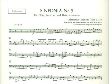 Sinfonia g-Moll Nr.9 für Flöte, Streicher und Bc