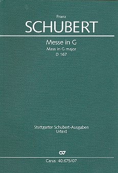 Missa G-Dur D167 für Soli (STB), Chor und Orchester