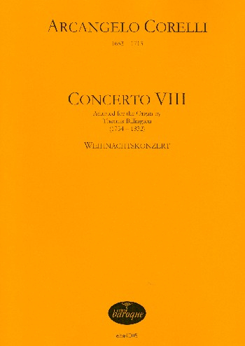 Concerto grosso op.6,8 für Orgel