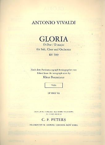 Gloria D-Dur RV589 für Soli, gem Chor und Orchester