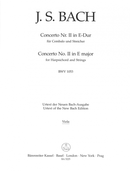 Konzert E-Dur Nr.2 BWV1053 für Cembalo und Streicher