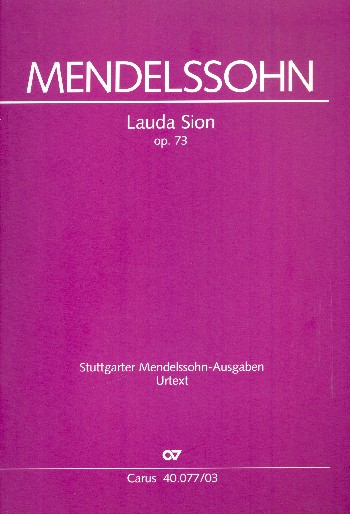 Lauda Sion op.73 für Soli (SATB), gem Chor und Orchester