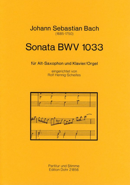 Sonata BWV1033 für Alt-Saxophon und Klavier (Orgel)