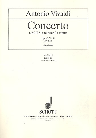 Concerto a-Moll op.3,8 RV522 für 2 Violinen, Streicher und Orgel