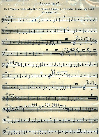 2 Sonaten C-Dur KV278 und KV329 für Orgel und Orchester