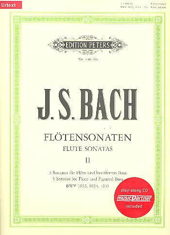 6 Sonaten Band 2 (Nr.4-6) BWV1033-35 (+CD) für Flöte und Klavier