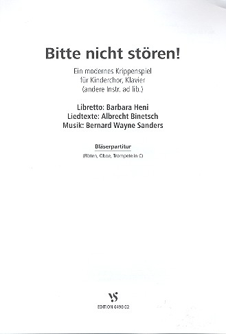 Bitte nicht stören Krippenspiel für Kinderchor, Klavier (andere Instr. ad lib)