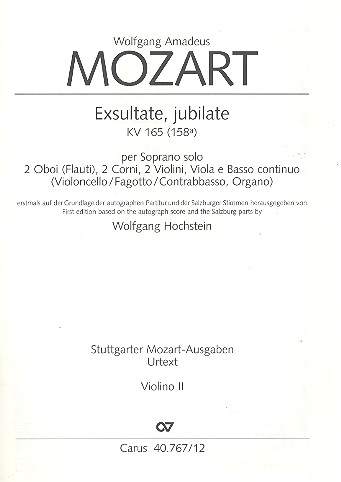 Exsultate jubilate KV165 (KV158a) für Sopran und Orchester