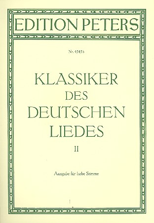 Klassiker des Deutschen Liedes Band 2 für hohe Stimme und Klavier