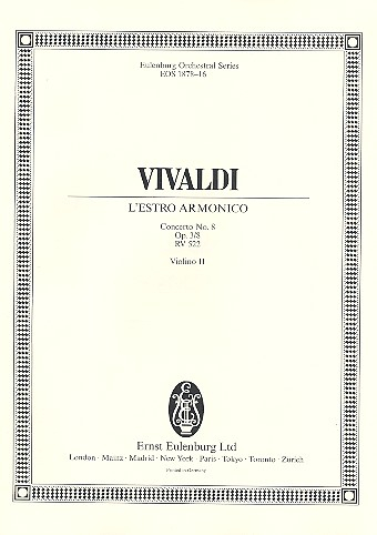 Konzert a-Moll op.3,8 L&#039;Estro Armonico RV522 für 2 Violinen, Streicher und Bc