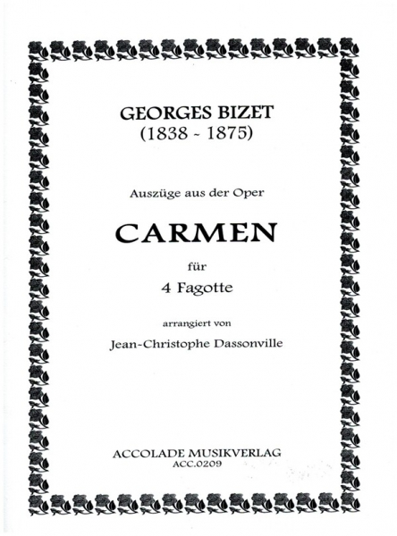 Carmen (Auszüge) für 4 Fagotte