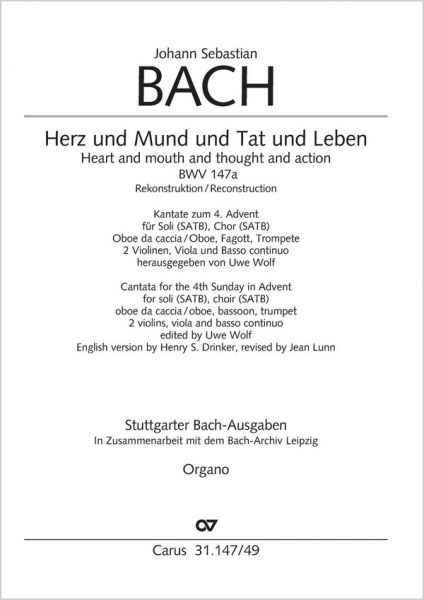 Herz und Mund und Tat und Leben Kantate Nr.147 BWV147a