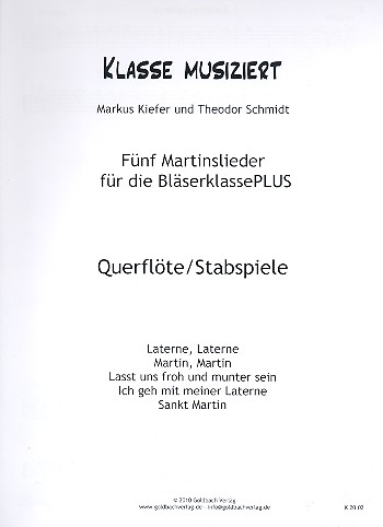 Martinslieder für die Bläserklasse PLUS