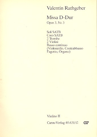 Missa D-Dur für Soli, gem Chor und Orchester