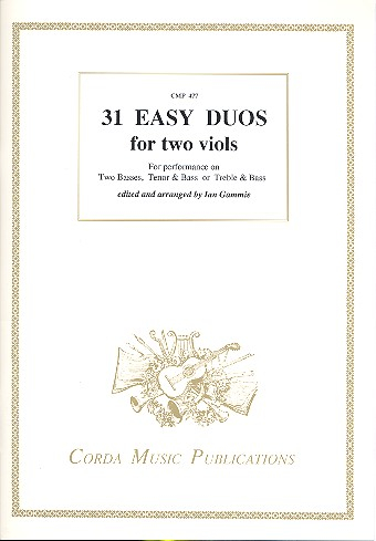 31 easy Duos for 2 viols (BB/TB/AB)