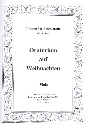 Oratorium auf Weihnachten für Soli, Chor und Orchester