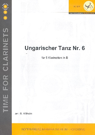 Ungarischer Tanz Nr.6 für 5 Klarinetten