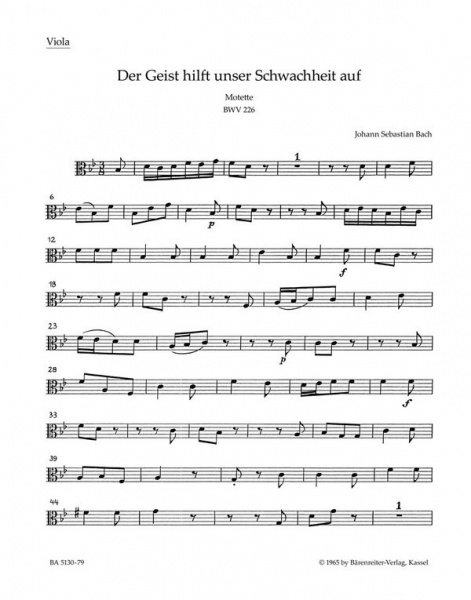 Der Geist hilft BWV226 Motette für Doppelchor und Orchester