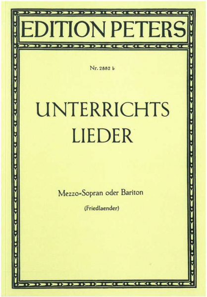 Unterrichtslieder - 60 berühmte Lieder für mittlere Singstimme und Klavier