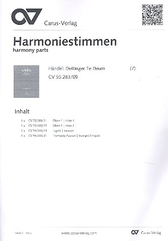 Dettinger Te Deum HWV283 für Soli, gem Chor und Orchester