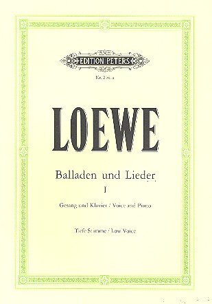 Balladen und Lieder Band 1 für Gesang (tief) und Klavier