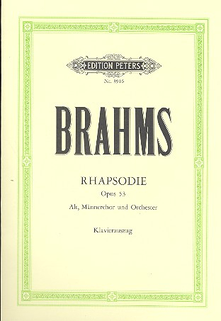 Rhapsodie op.53 für Alt, Männerchor und Orchester