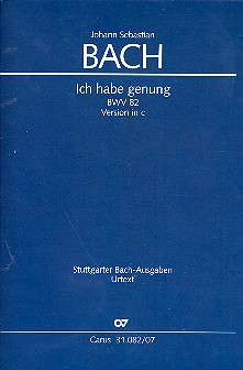 Ich habe genung (c-Moll mit Bass (Mezzosopran)) Kantate Nr.82 BWV82