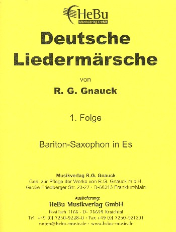 Deutsche Liedermärsche Band 1 für Blasorchester