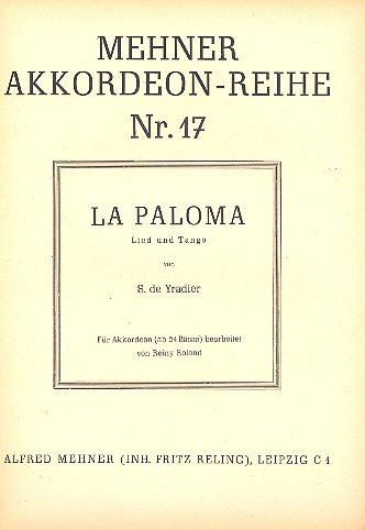 La Paloma für Akkordeon