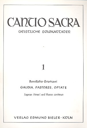 Gaudia pastores optate für Sopran (Tenor) und Bc