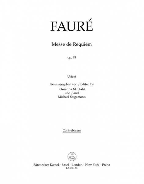 Messe de Requiem op.48 (Fassung von 1900) für Soli, gem Chor und Orchester