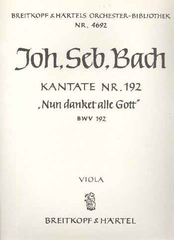 Nun danket alle Gott Kantate Nr.192 BWV192