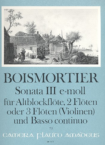 Sonate e-Moll Nr.3 op.34,3 für Altblockflöte, 2 Flöten oder 3 Flöten (Violinen) und Bc