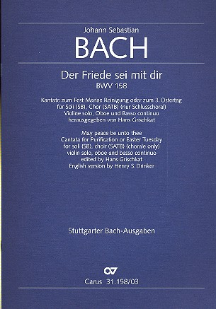 Der Friede sei mit dir Kantate Nr.158 BWV158