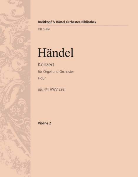 Konzert F-Dur op.4,4 HWV292 für Orgel und Orchester